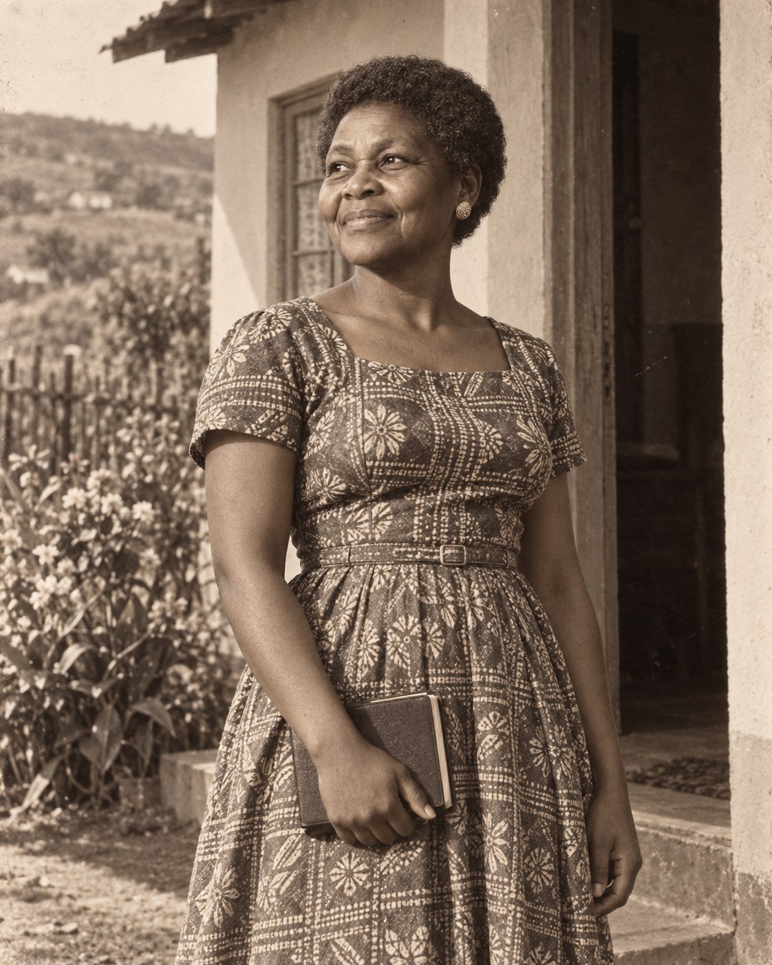 A restored archival portrait representing Nomusa as a young woman